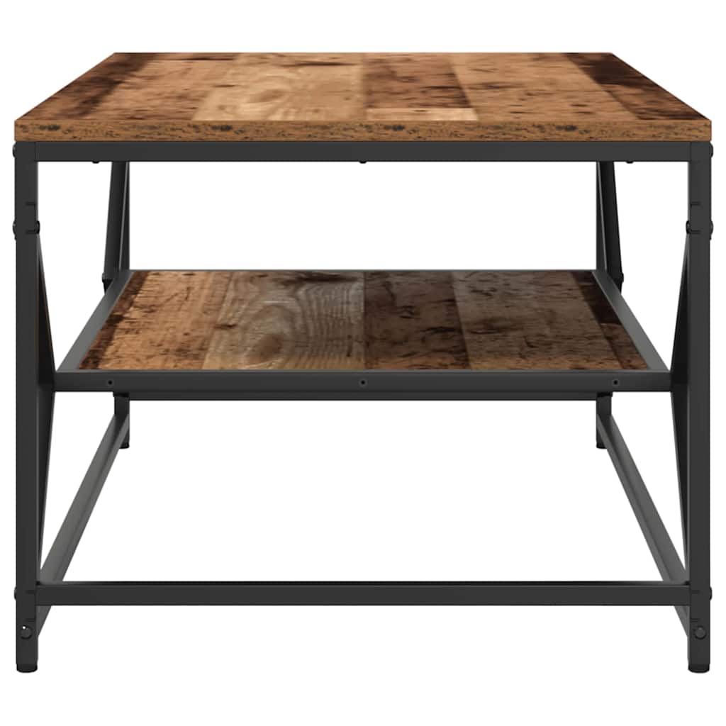 Sofabord Gammelt træ 90 x 50 x 40 cm Ingeniørtræ og stål
