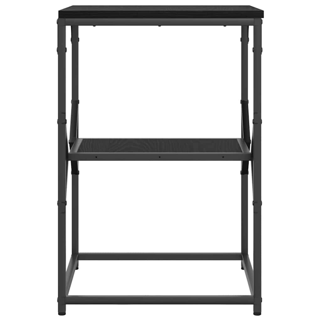 Sidebord Sort eg 41 x 40 x 60 cm Ingeniørtræ og stål