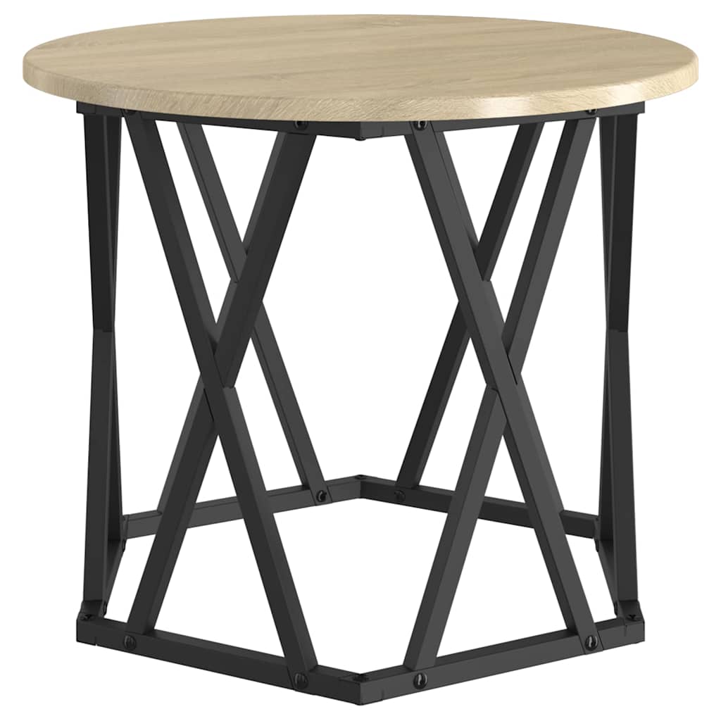 Sidebord 2 stk. Sonoma eg 50 x 50 x 40 cm Ingeniørtræ og stål