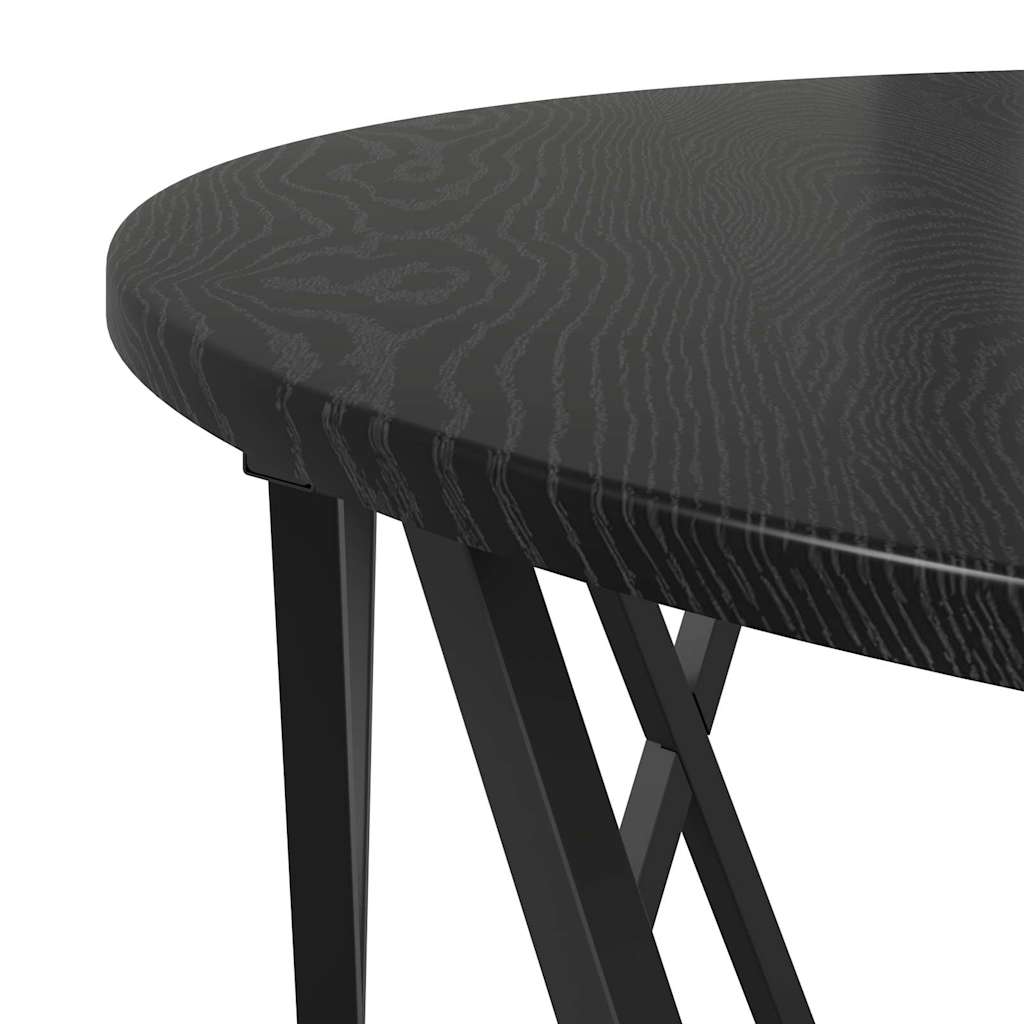 Sofabord Sort eg 80 x 80 x 42 cm Ingeniørtræ og stål