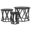 Nesting Sidebord 3 stk. Sort eg 53 x 53 x 40 cm