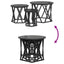 Nesting Sidebord 3 stk. Sort eg 53 x 53 x 40 cm