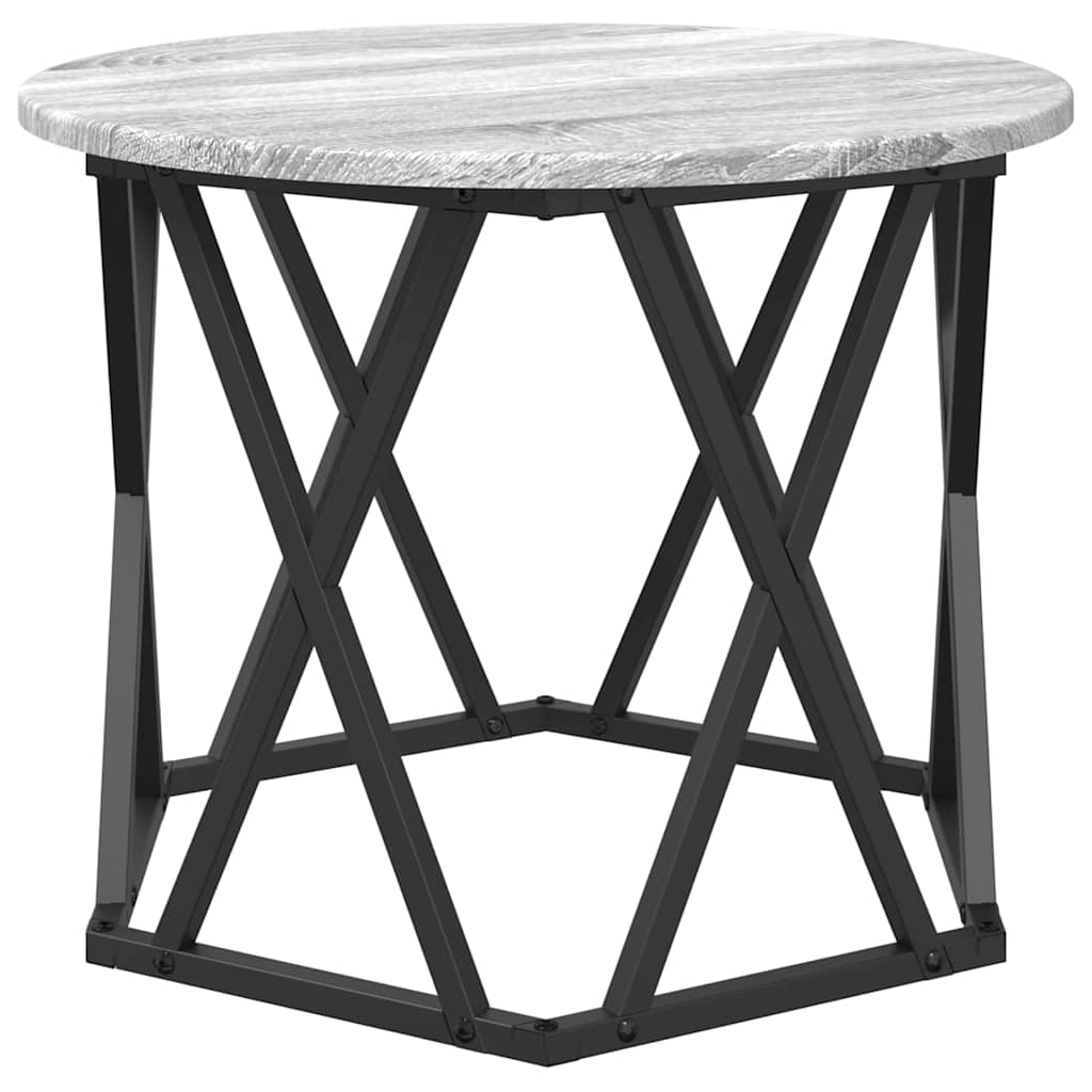 Nesting Sidebord 3 stk. Grå Sonoma 53 x 53 x 40 cm