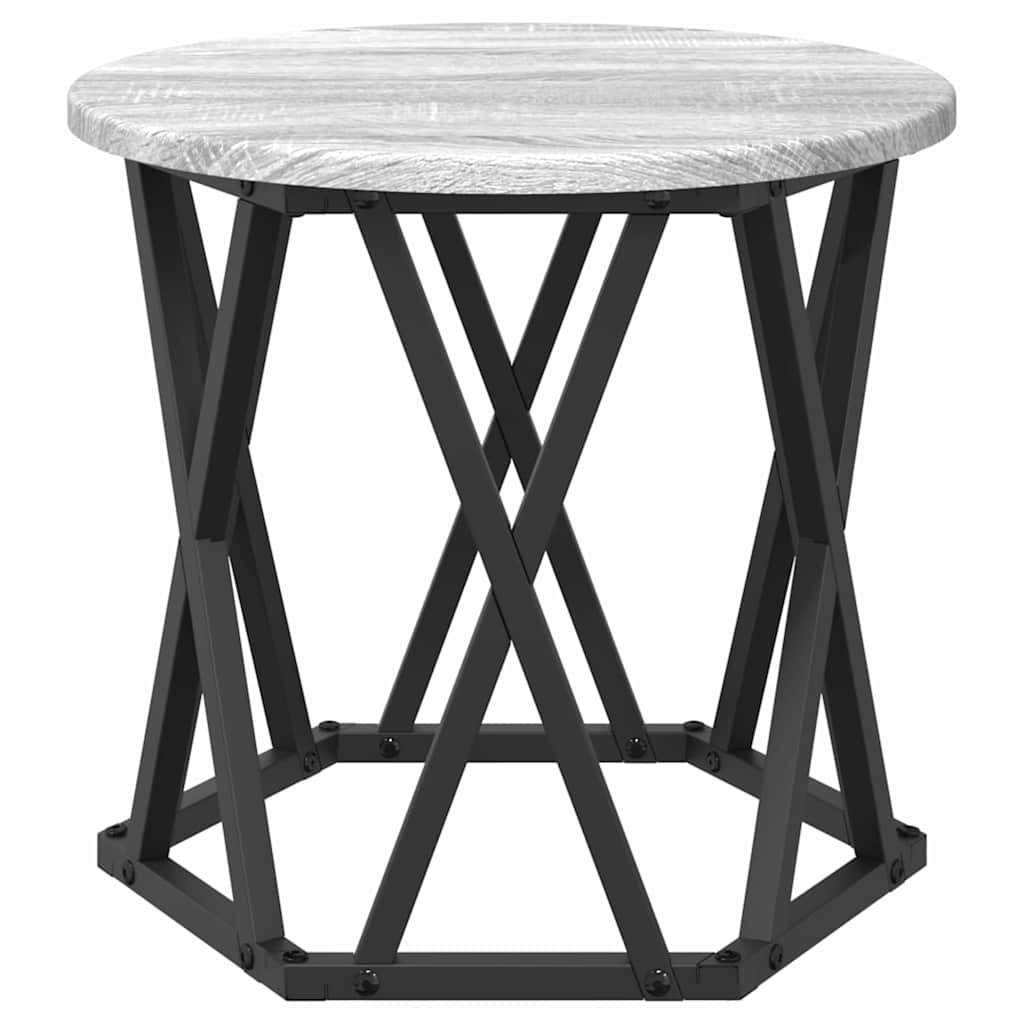 Nesting Sidebord 3 stk. Grå Sonoma 53 x 53 x 40 cm