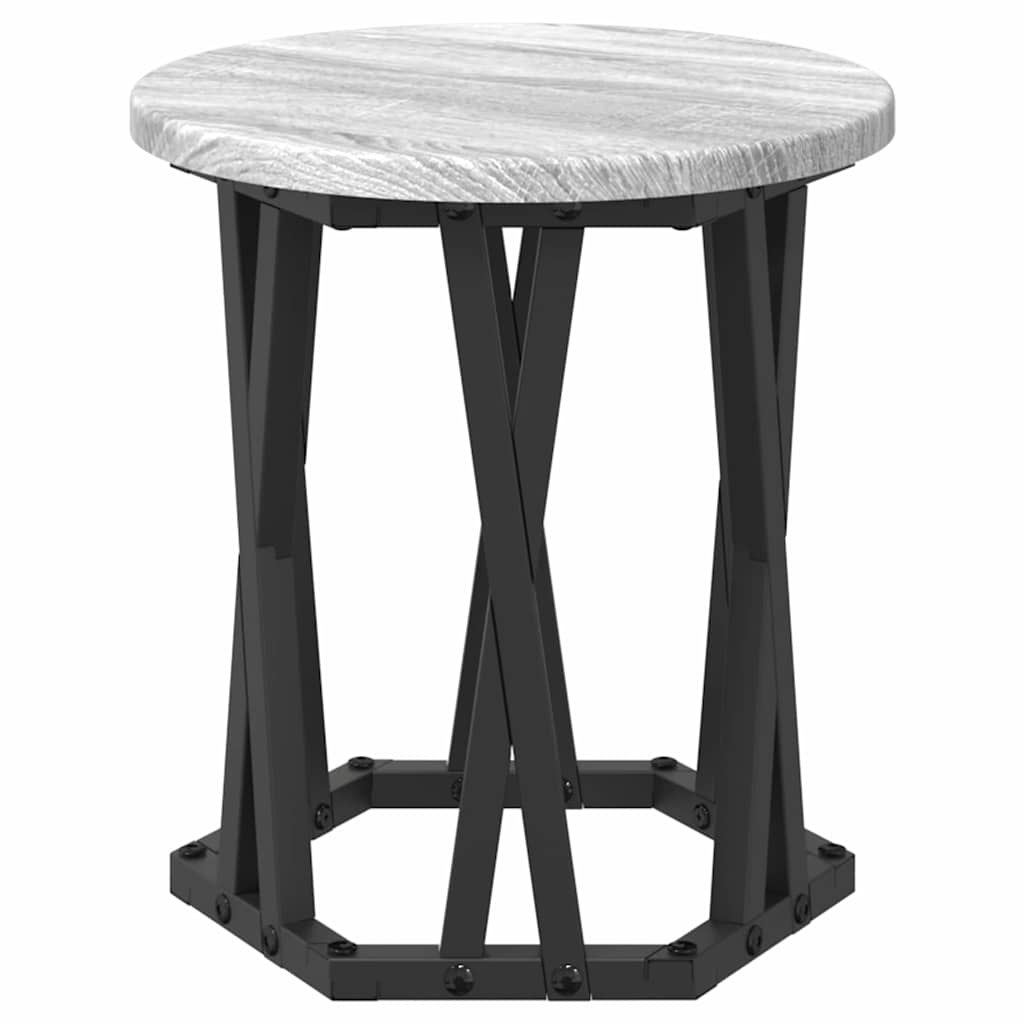 Nesting Sidebord 3 stk. Grå Sonoma 53 x 53 x 40 cm