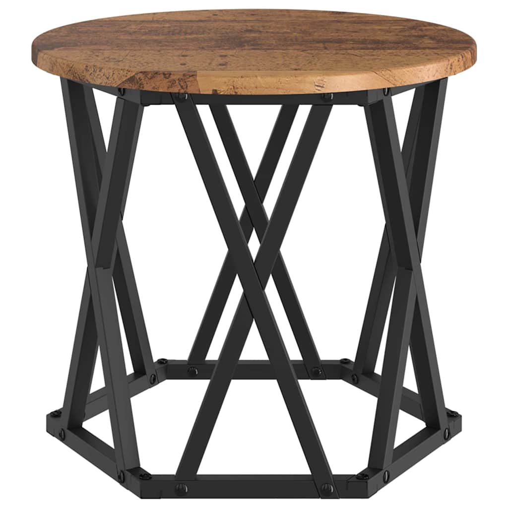 Nesting Sidebord 3 stk. Gammelt træ 53 x 53 x 40 cm