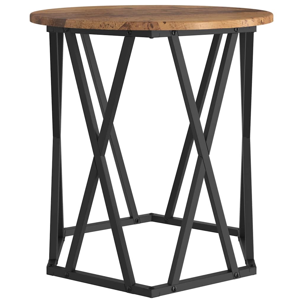 Sofabord 2 stk. Gammelt træ 50 x 50 x 50 cm Ingeniørtræ og stål