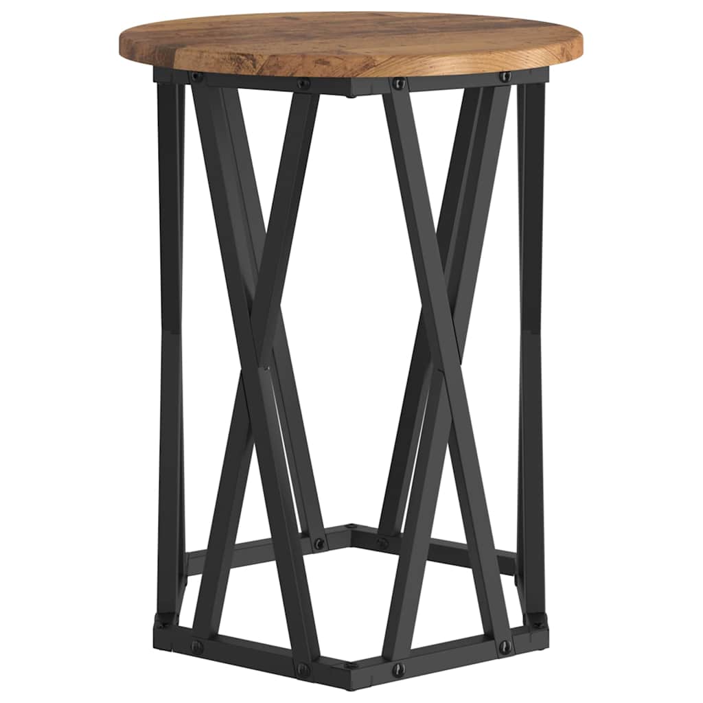 Sofabord 2 stk. Gammelt træ 50 x 50 x 50 cm Ingeniørtræ og stål