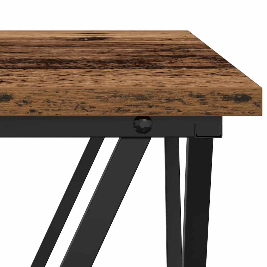 Sofabord Gammelt træ 80 x 80 x 45 cm Ingeniørtræ og stål
