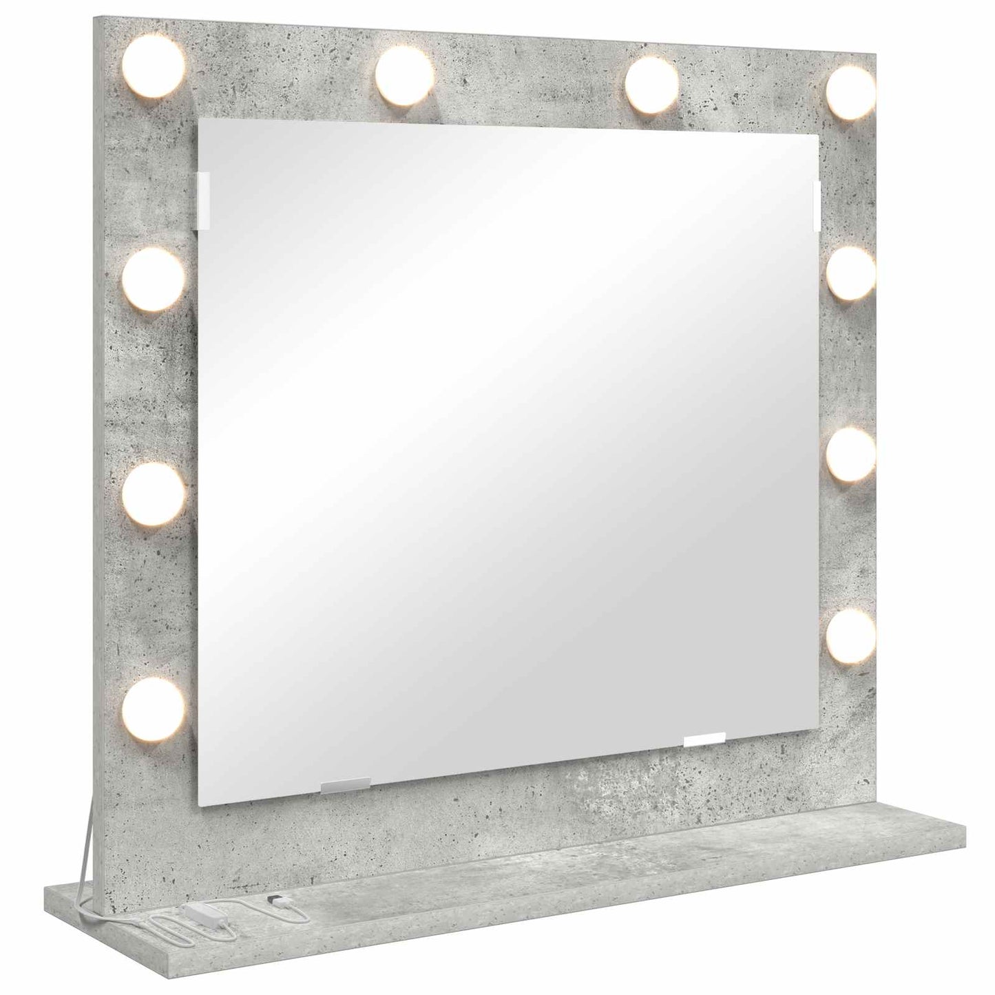 Vaskeskab Spejl Beton Grå 60 x 55 x 18 cm Rektangulær