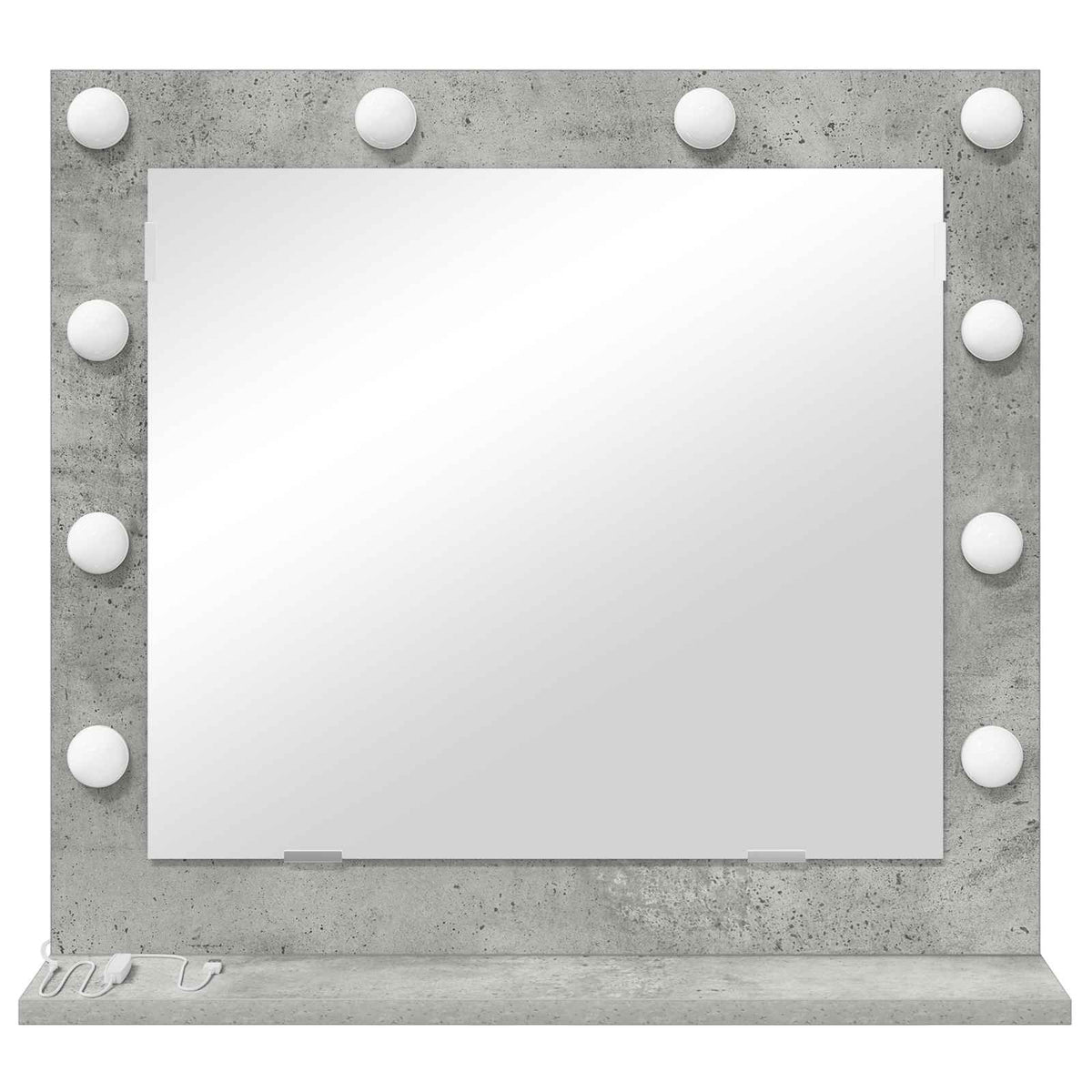 Vaskeskab Spejl Beton Grå 60 x 55 x 18 cm Rektangulær