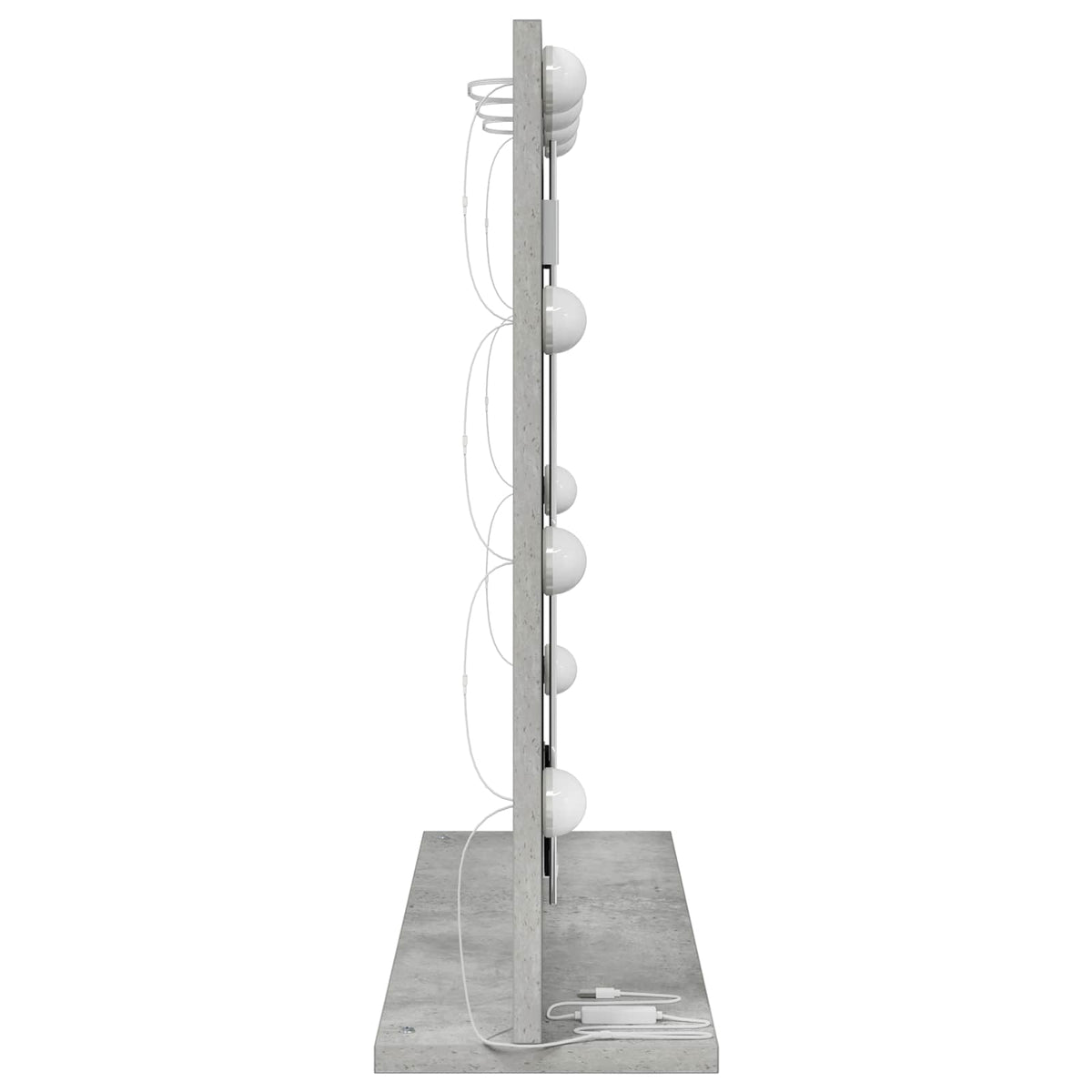 Vaskeskab Spejl Beton Grå 60 x 55 x 18 cm Rektangulær