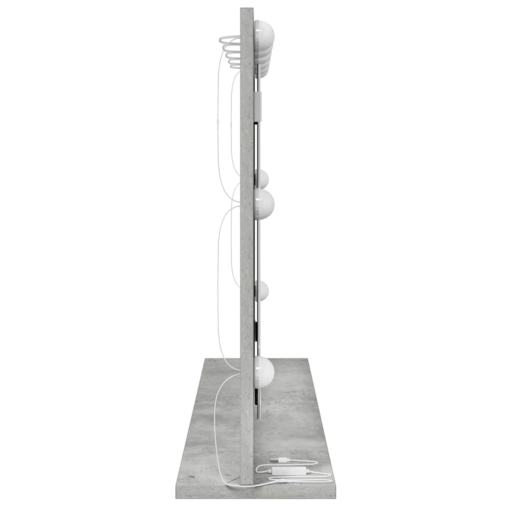 Vaskeskab Spejl Beton Grå 80 x 55 x 18 cm Rektangulær
