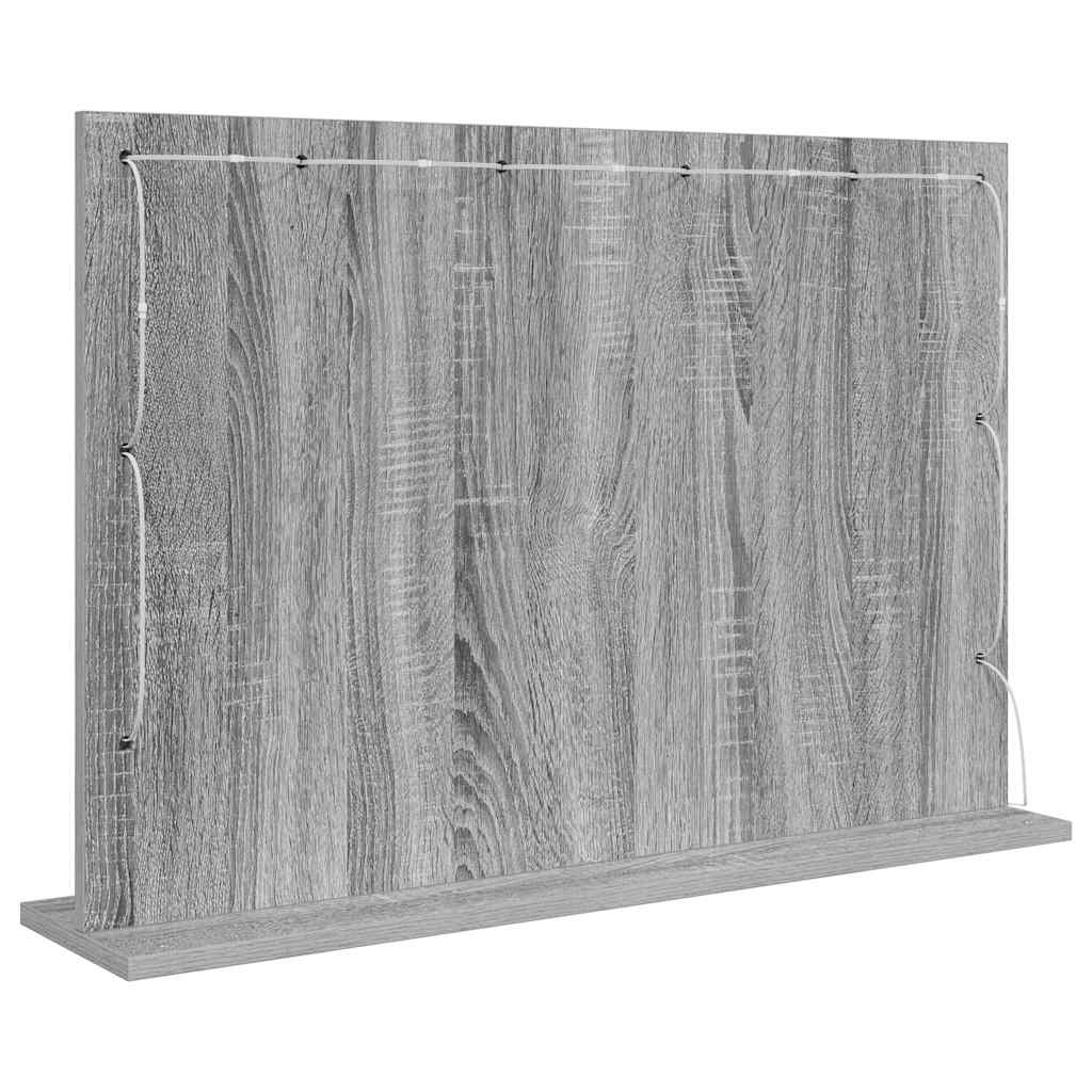 Vaskeskab Spejl Grå Sonoma 80 x 55 x 18 cm Rektangulær