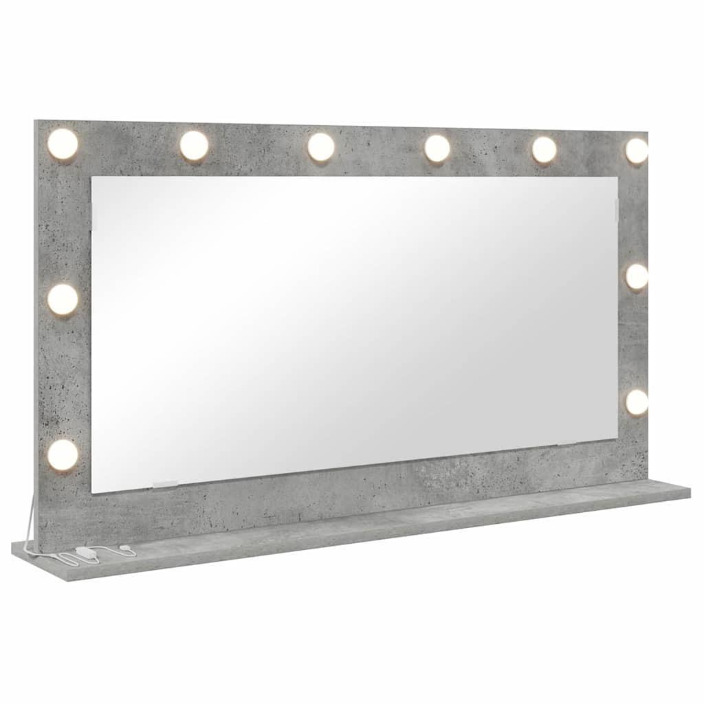 Vaskeskab Spejl Beton Grå 100 x 55 x 18 cm Rektangulær