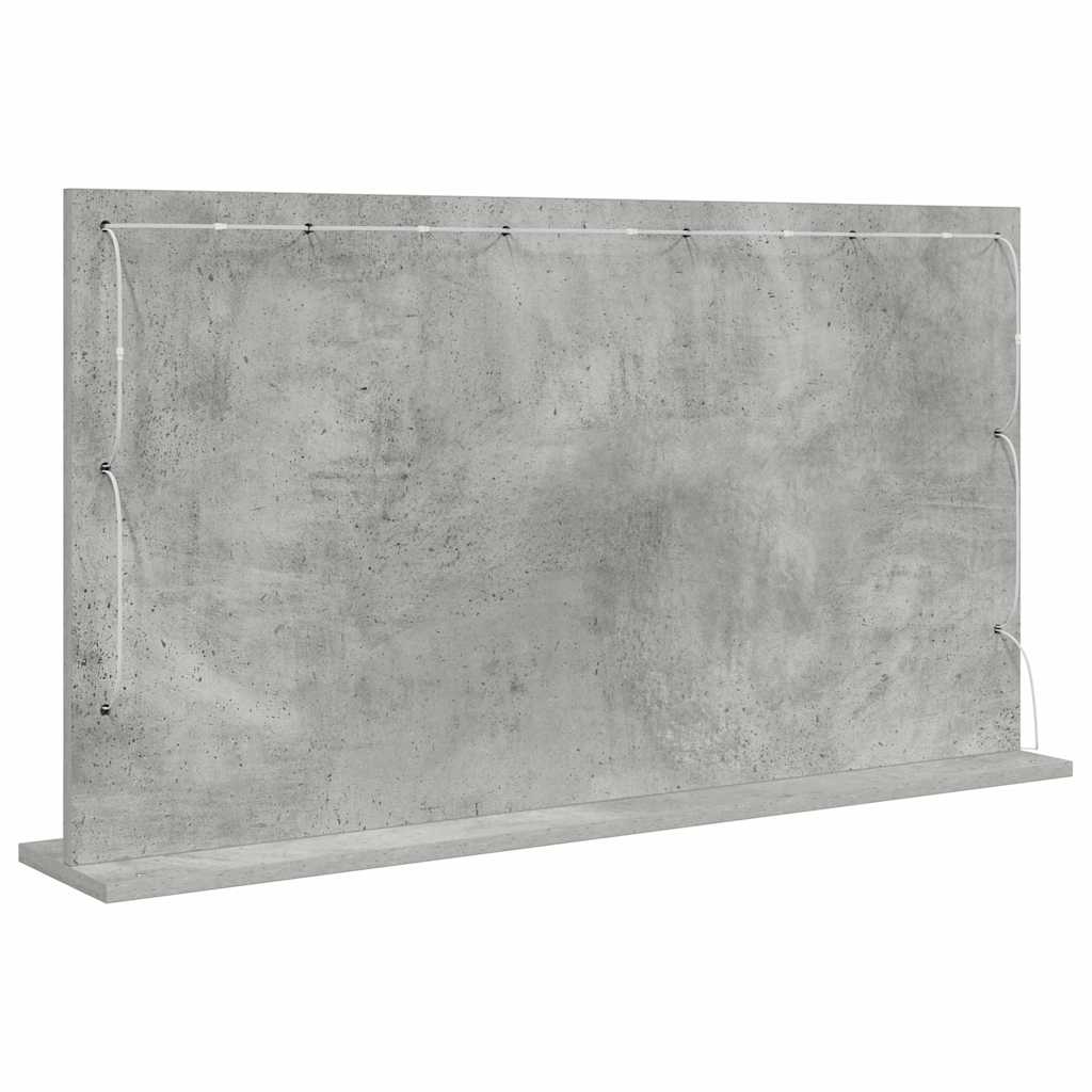 Vaskeskab Spejl Beton Grå 100 x 55 x 18 cm Rektangulær