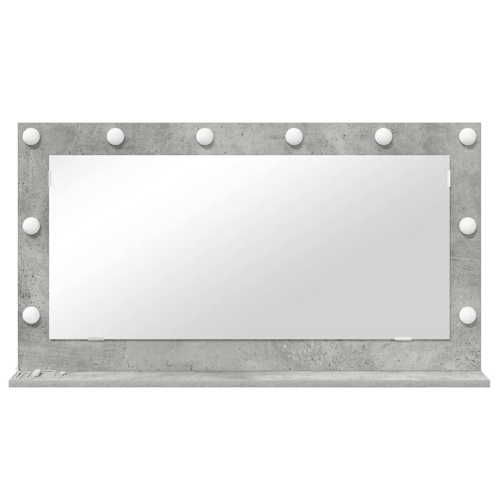 Vaskeskab Spejl Beton Grå 100 x 55 x 18 cm Rektangulær