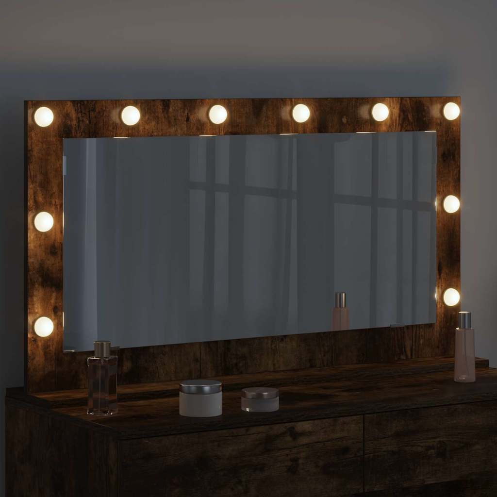 Vaskeskab Spejl Røget eg 100 x 55 x 18 cm Rektangulær