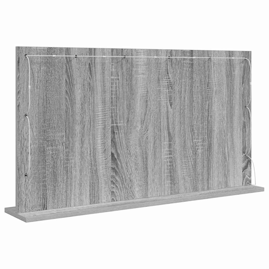 Vaskeskab Spejl Grå Sonoma 100 x 55 x 18 cm Rektangulær