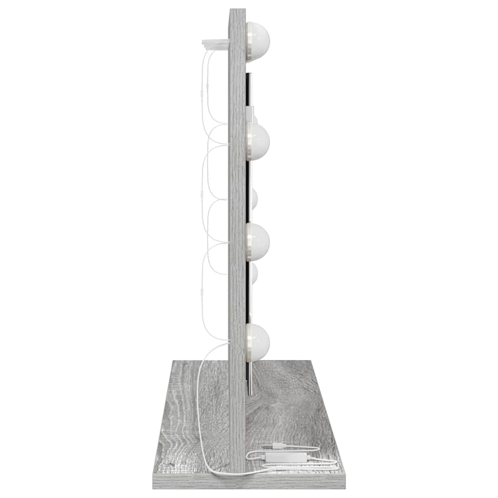 Vaskeskab Spejl Grå Sonoma 60 x 45 x 18 cm Rektangulær