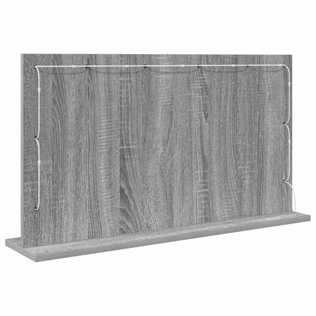 Vaskeskab Spejl Grå Sonoma 80 x 45 x 18 cm Rektangulær