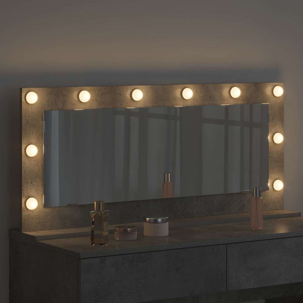Vaskeskab Spejl Beton Grå 100 x 45 x 18 cm Rektangulær