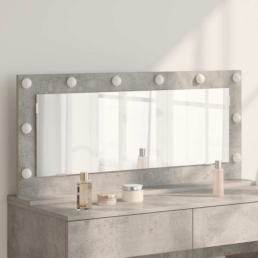 Vaskeskab Spejl Beton Grå 100 x 45 x 18 cm Rektangulær
