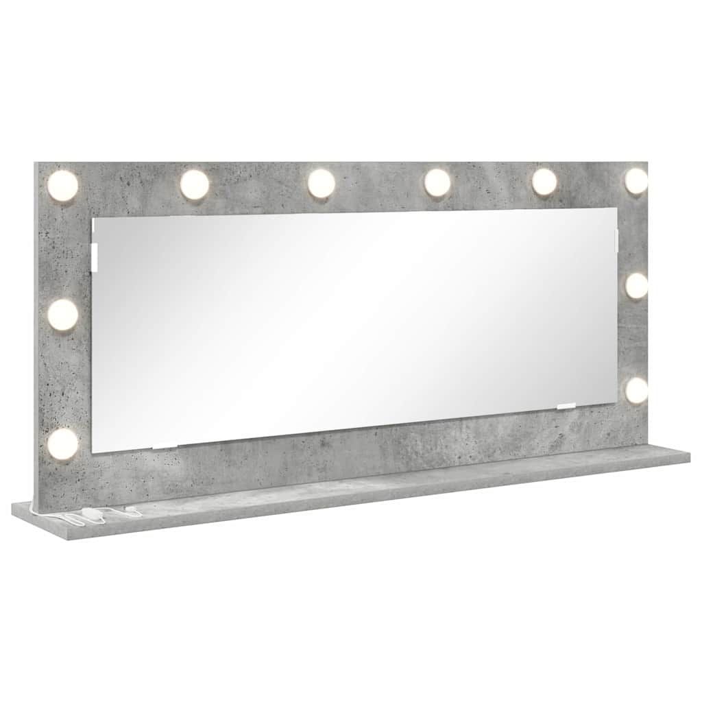Vaskeskab Spejl Beton Grå 100 x 45 x 18 cm Rektangulær