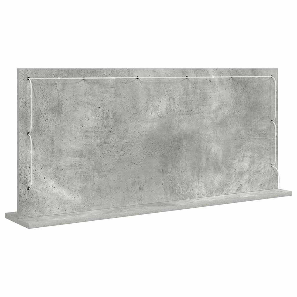 Vaskeskab Spejl Beton Grå 100 x 45 x 18 cm Rektangulær