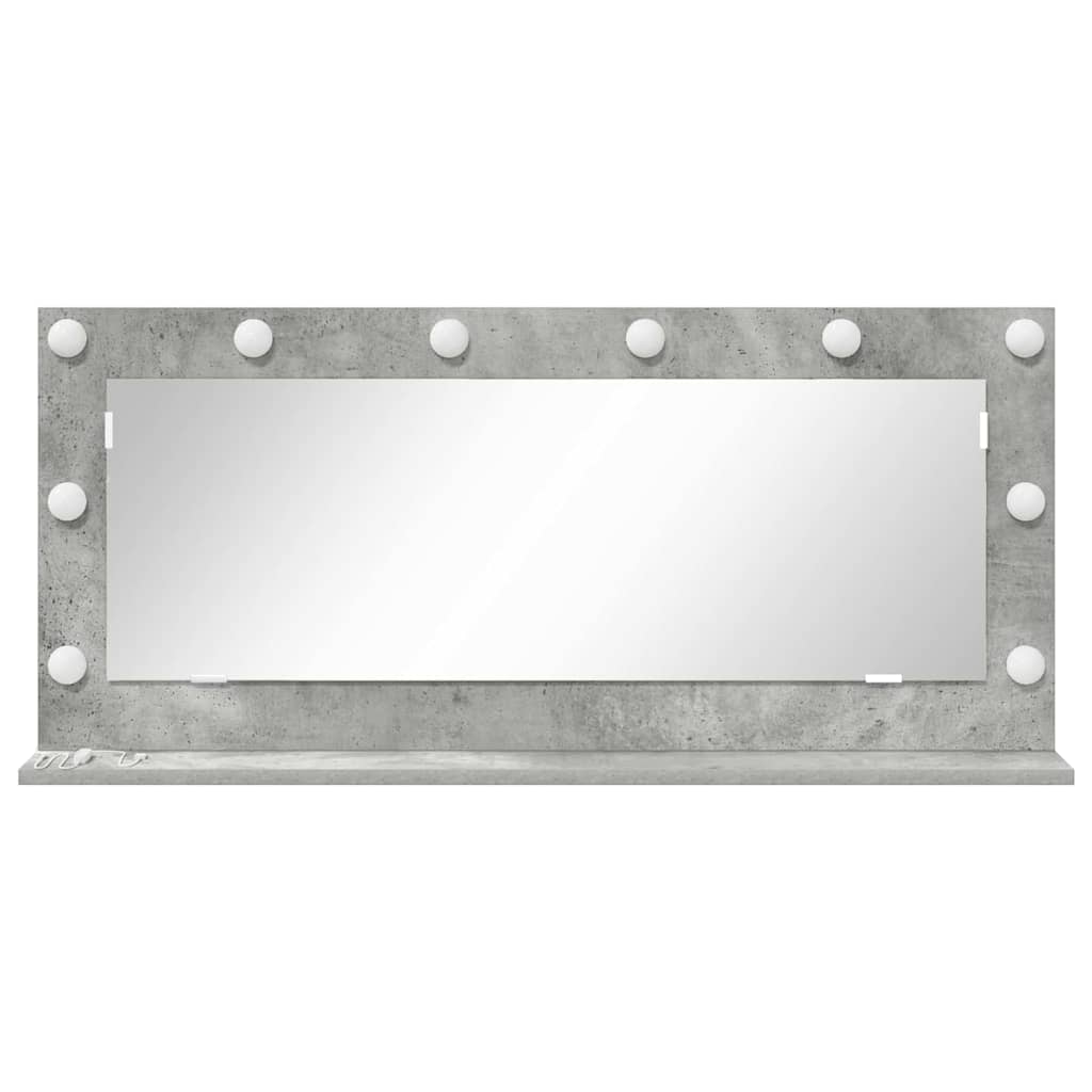 Vaskeskab Spejl Beton Grå 100 x 45 x 18 cm Rektangulær