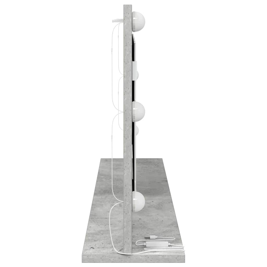 Vaskeskab Spejl Beton Grå 100 x 45 x 18 cm Rektangulær