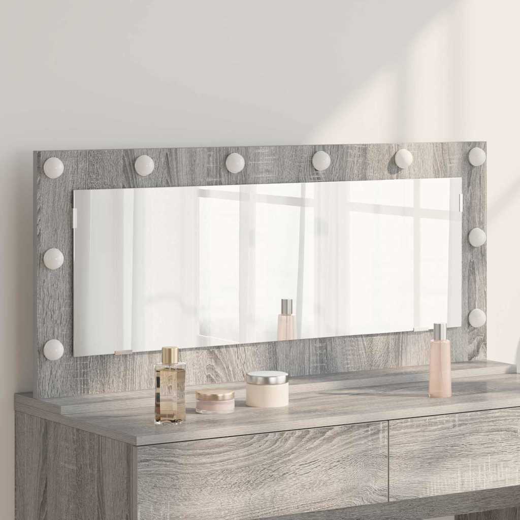 Vaskeskab Spejl Grå Sonoma 100 x 45 x 18 cm Rektangulær