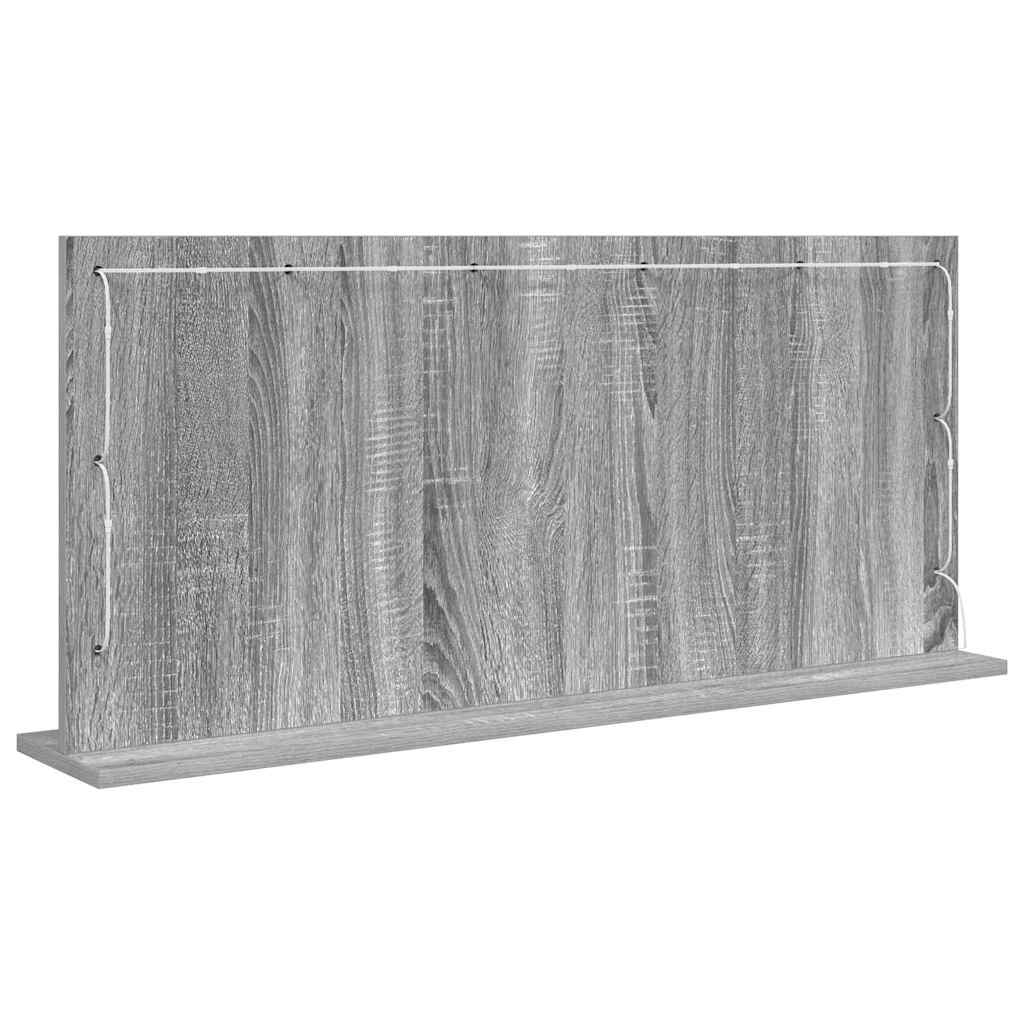 Vaskeskab Spejl Grå Sonoma 100 x 45 x 18 cm Rektangulær