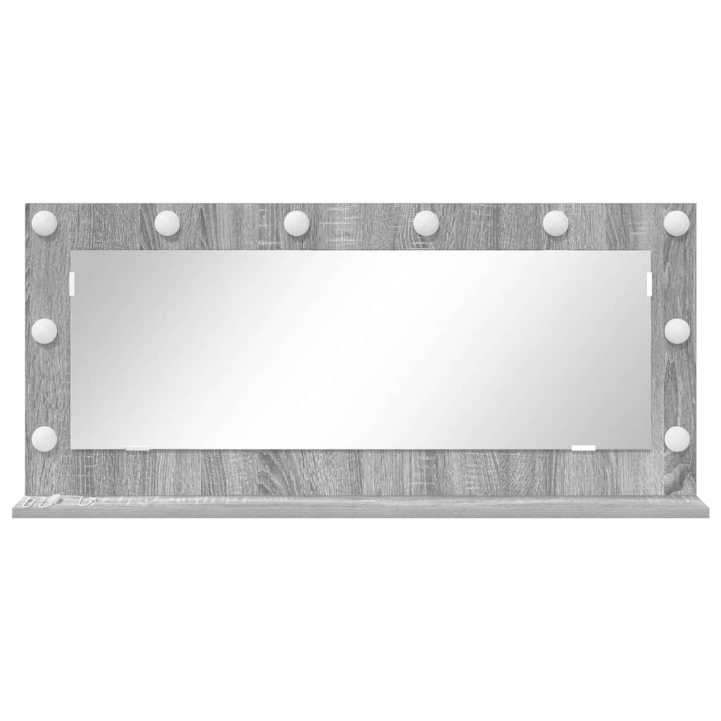 Vaskeskab Spejl Grå Sonoma 100 x 45 x 18 cm Rektangulær