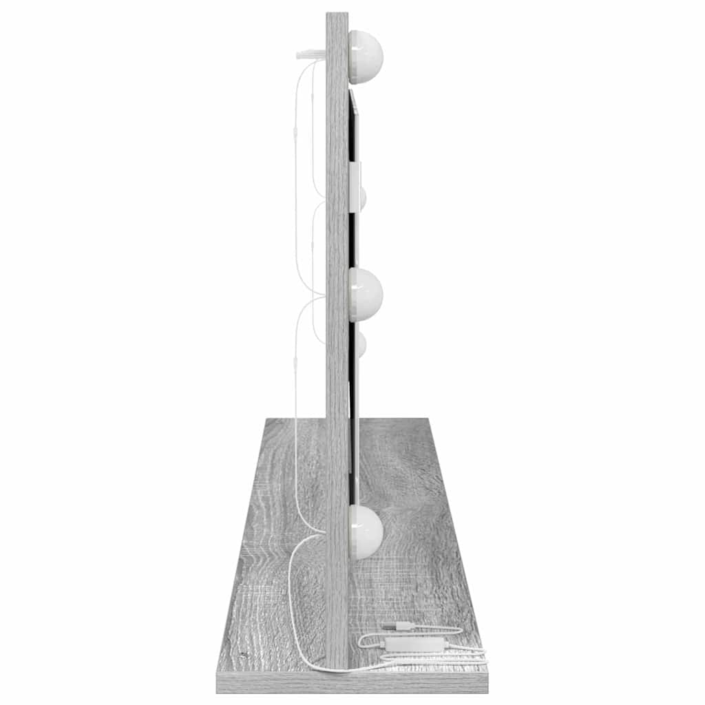 Vaskeskab Spejl Grå Sonoma 100 x 45 x 18 cm Rektangulær
