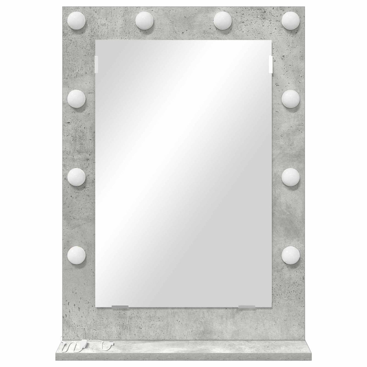 Vaskeskab Spejl Beton Grå 70 x 50 x 18 cm Rektangulær
