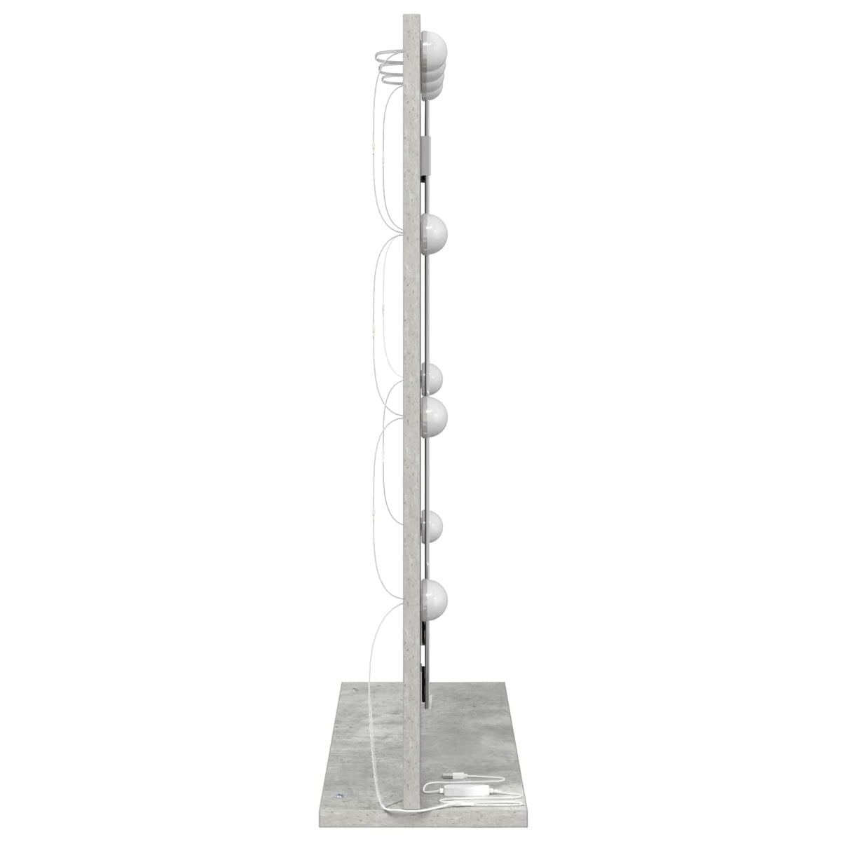 Vaskeskab Spejl Beton Grå 70 x 50 x 18 cm Rektangulær