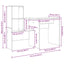 Bord Sort eg Konstrueret træ 131,5 x 50 x 106,5 cm