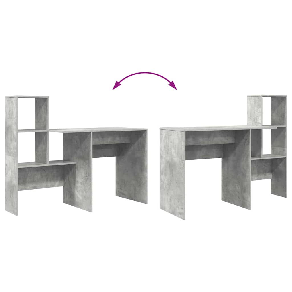 Bord Beton Grå Konstrueret træ 131,5 x 50 x 106,5 cm