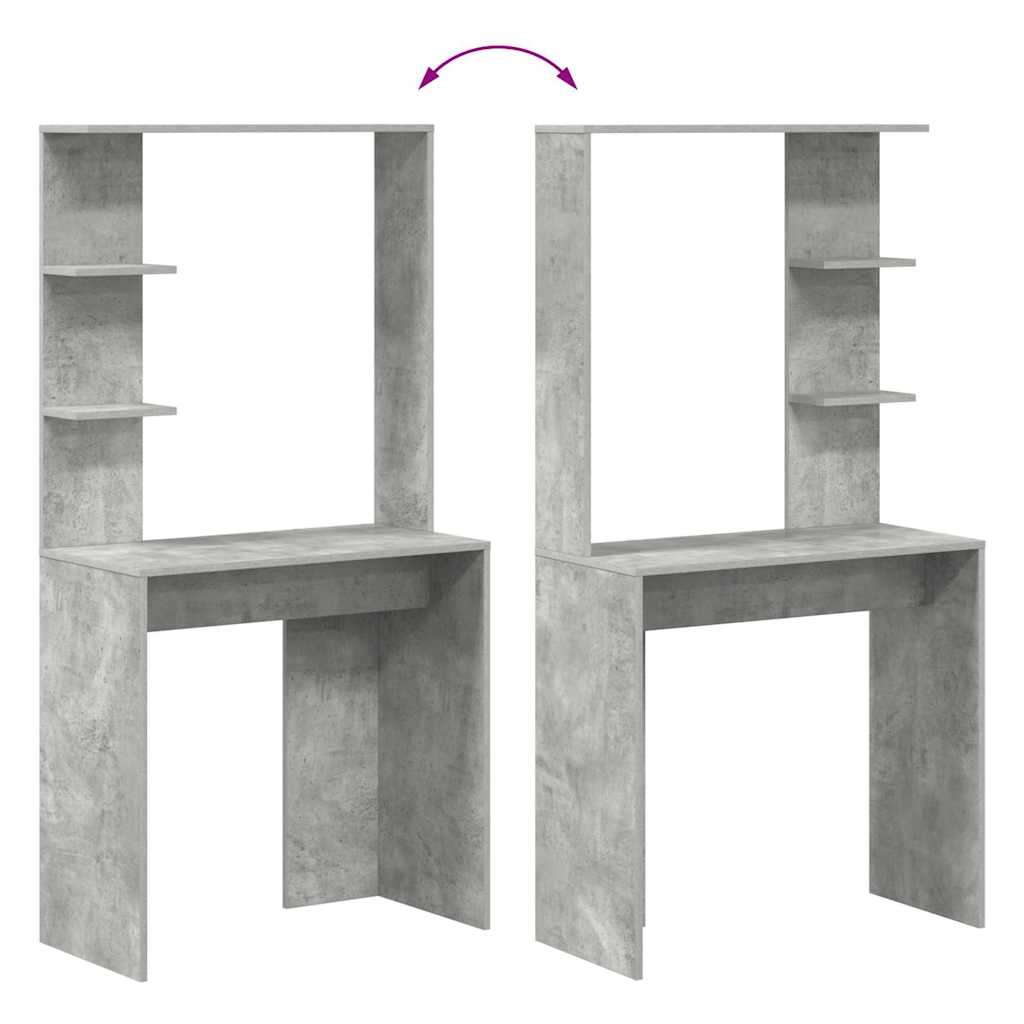 Bord Beton Grå Konstrueret træ 78,5 x 37 x 154,5 cm