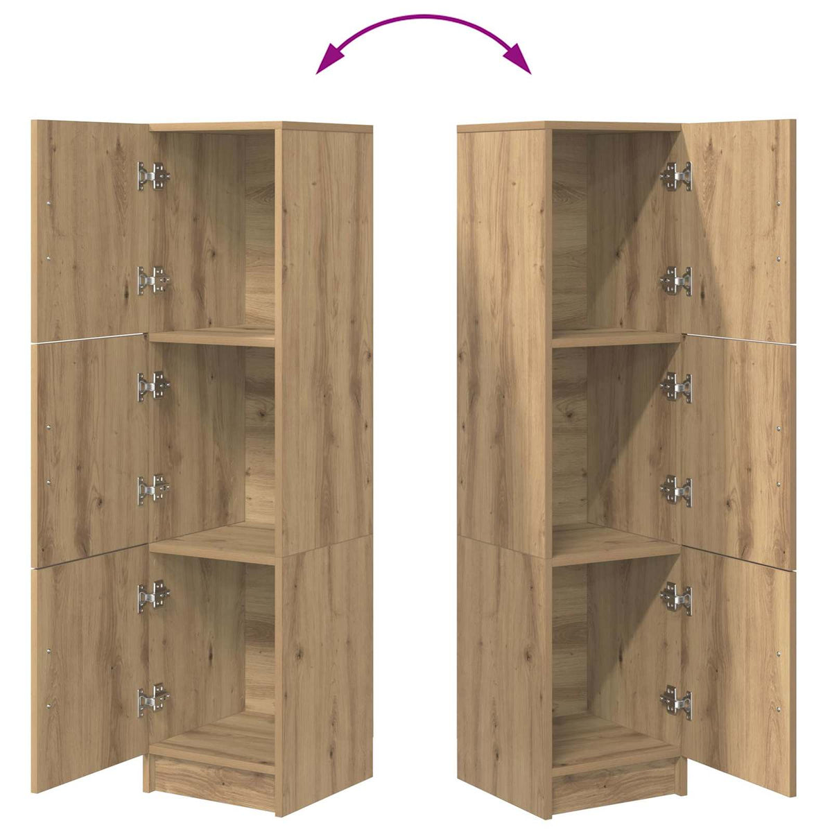 Highboard Artisan Egetræ 31,5 x 32 x 122,5 cm