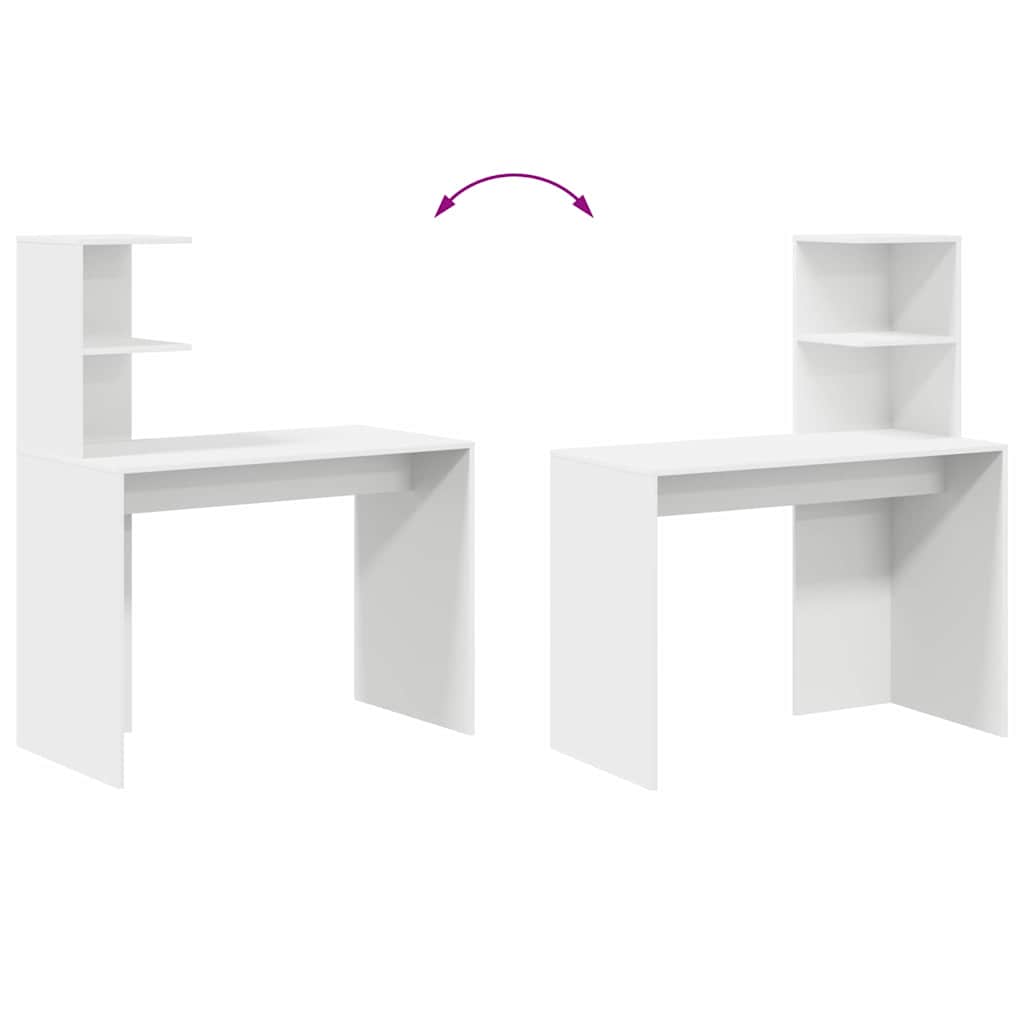 Bord Hvid 102 x 50 x 124 cm Konstrueret træ