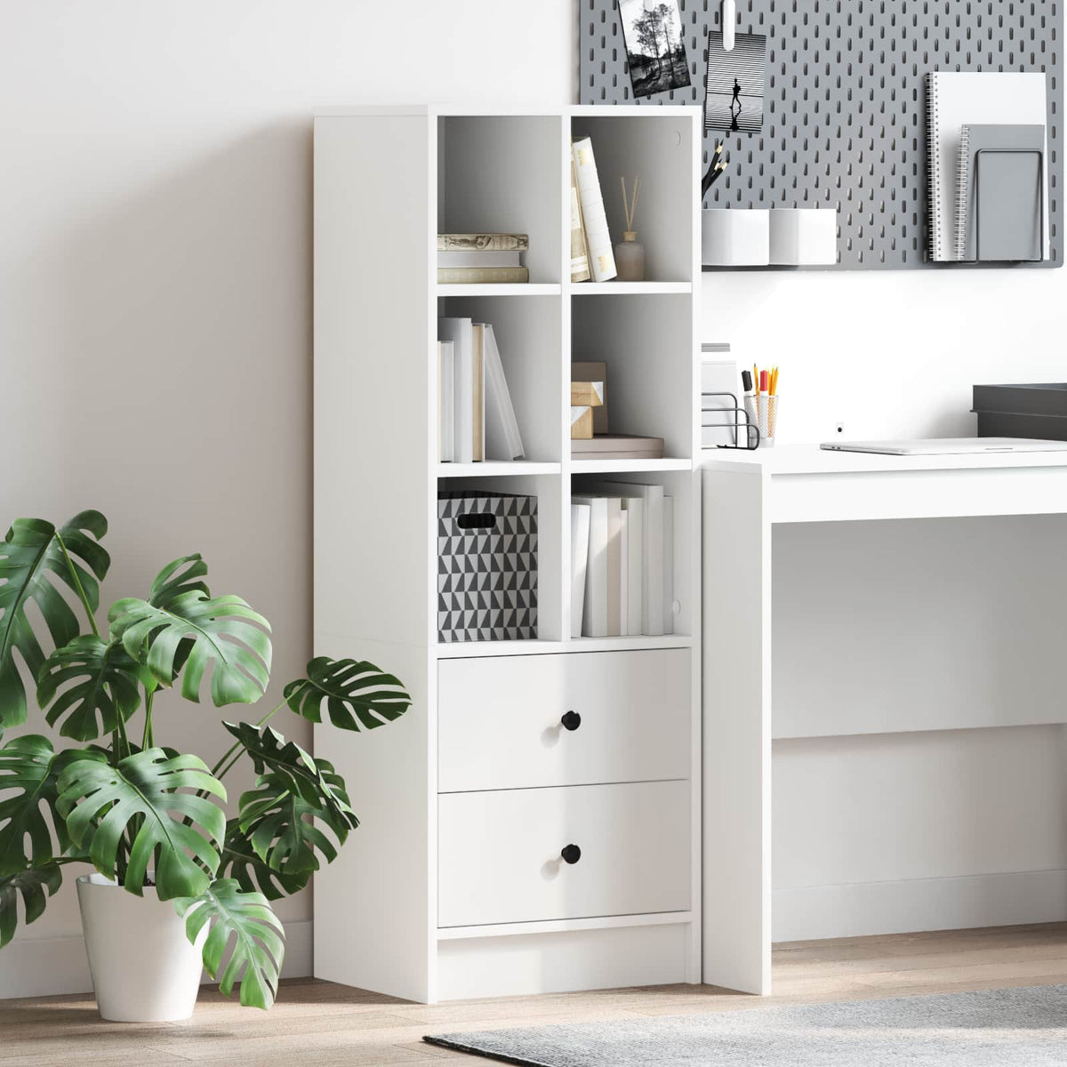 Highboard Hvid 45,5 x 34 x 127 cm