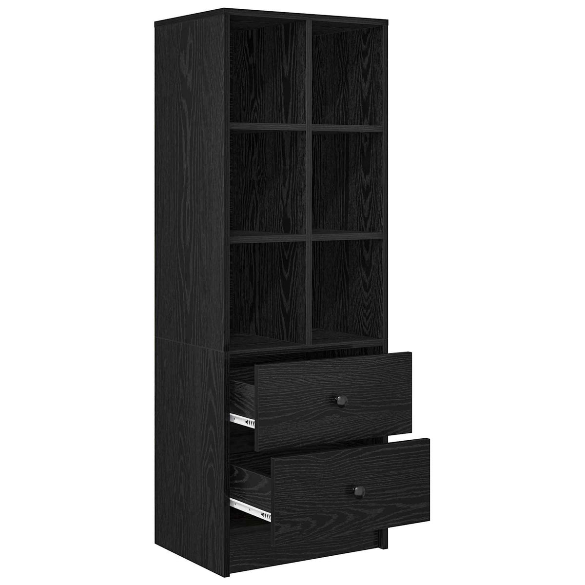Highboard med skuffe Sort eg 45,5 x 34 x 127 cm