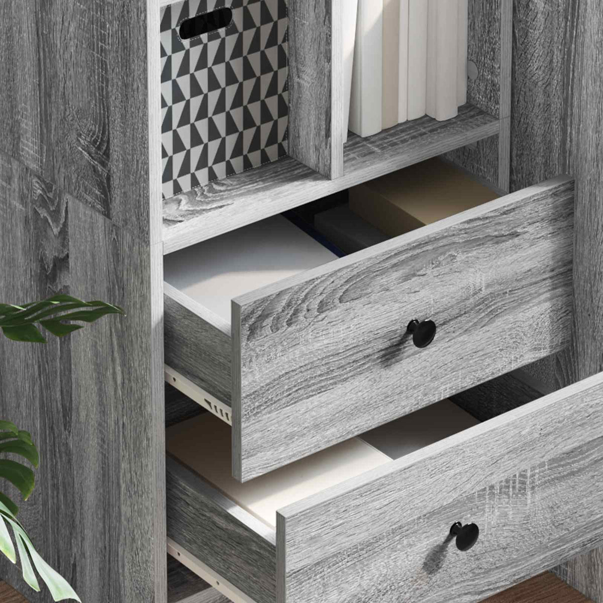 Highboard med skuffe Grå Sonoma 45,5 x 34 x 127 cm
