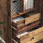 Highboard med skuffe Gammelt træ 45,5 x 34 x 127 cm