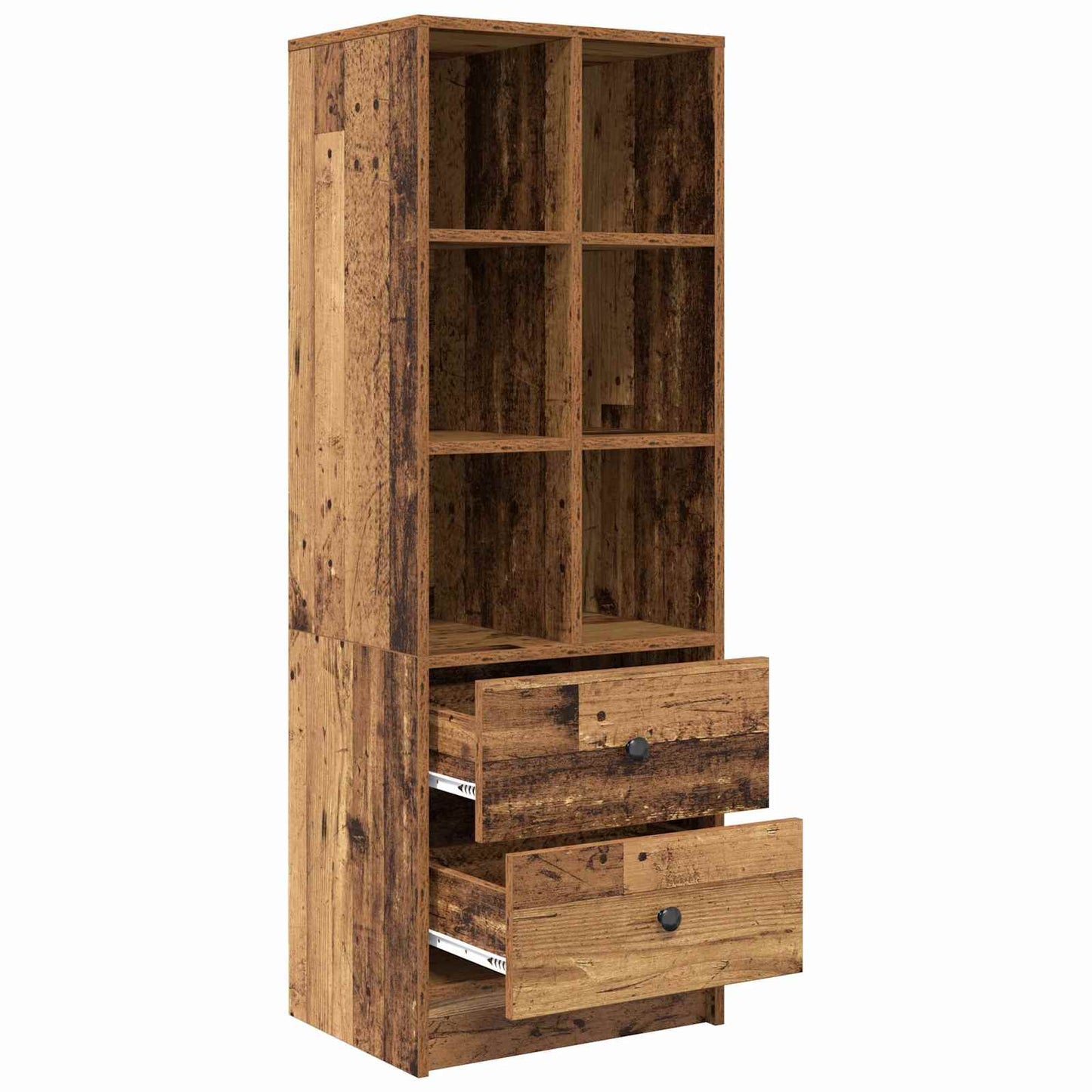 Highboard med skuffe Gammelt træ 45,5 x 34 x 127 cm