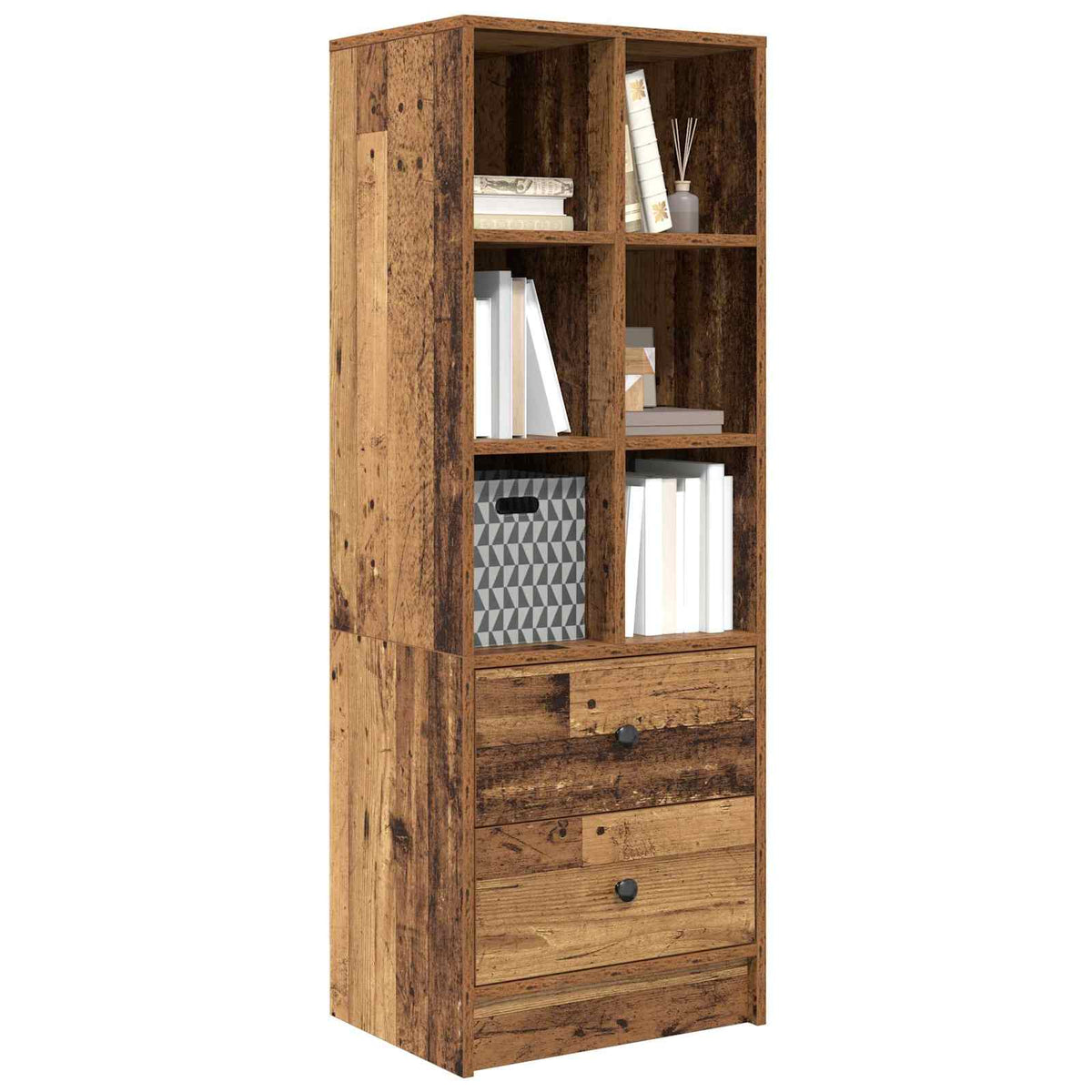Highboard med skuffe Gammelt træ 45,5 x 34 x 127 cm
