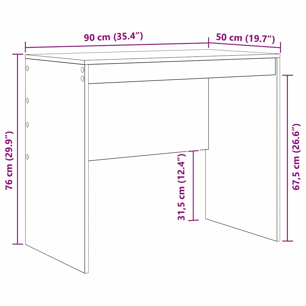 Bord Gammelt træ 90 x 50 x 76 cm