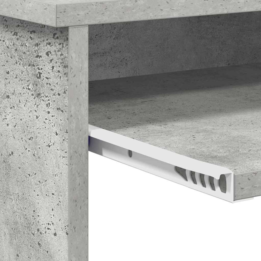Bord Beton Grå 120,5 x 44 x 88,5 cm Konstrueret træ
